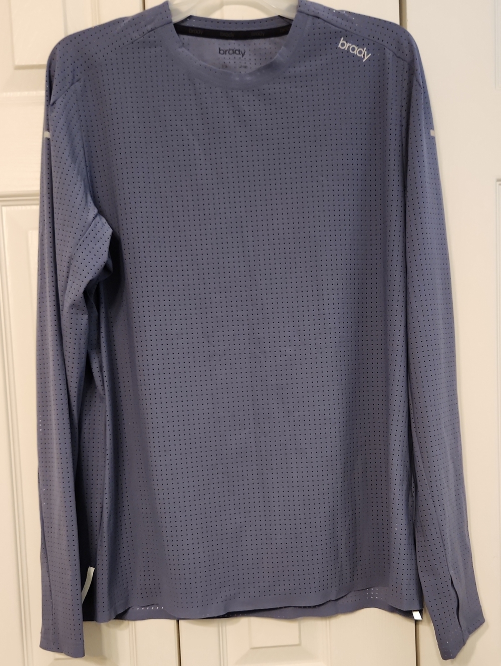 Brady Breathe Easy Men’s Long-Sleeve Perforated Athletic Shirt